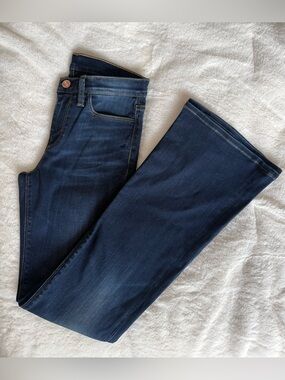 Hudson Jeans Dark Blue Flare Wide Leg Jeans